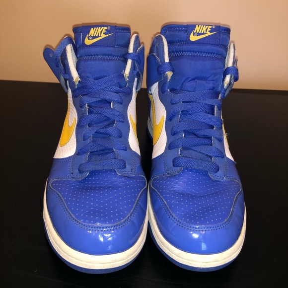 blue nike high top shoes